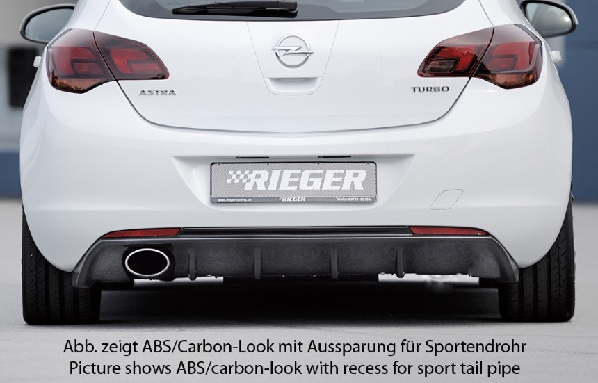 Diffuser Opel Astra J 5-dr. Rieger uitlaat links