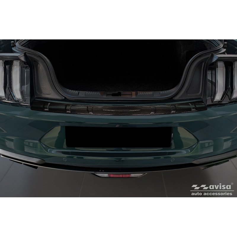 Echt 3D Carbon Achterbumperprotector  Ford Mustang VI Coupé 2015-2017 & FL 2017- incl. GT 'Ribs'