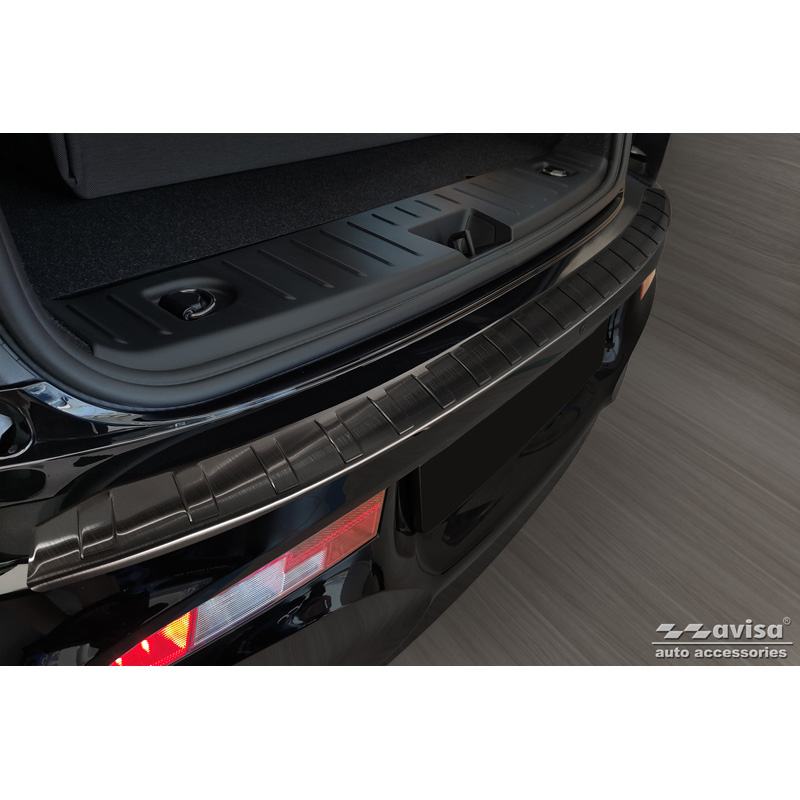 Black Stainless Steel Rear bumper protector  BMW i3 (i01) Facelift 2017- 'Ribs'