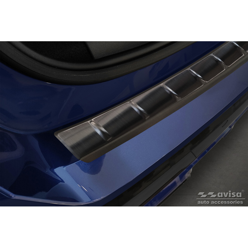 Black Stainless Steel Rear bumper protector  BMW X1 U11 M-Sport 2022- 'Ribs'