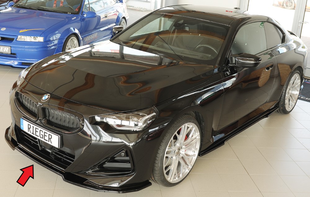 Voorspoiler BMW 2ER G42/G2C – 07.2021 glans zwart