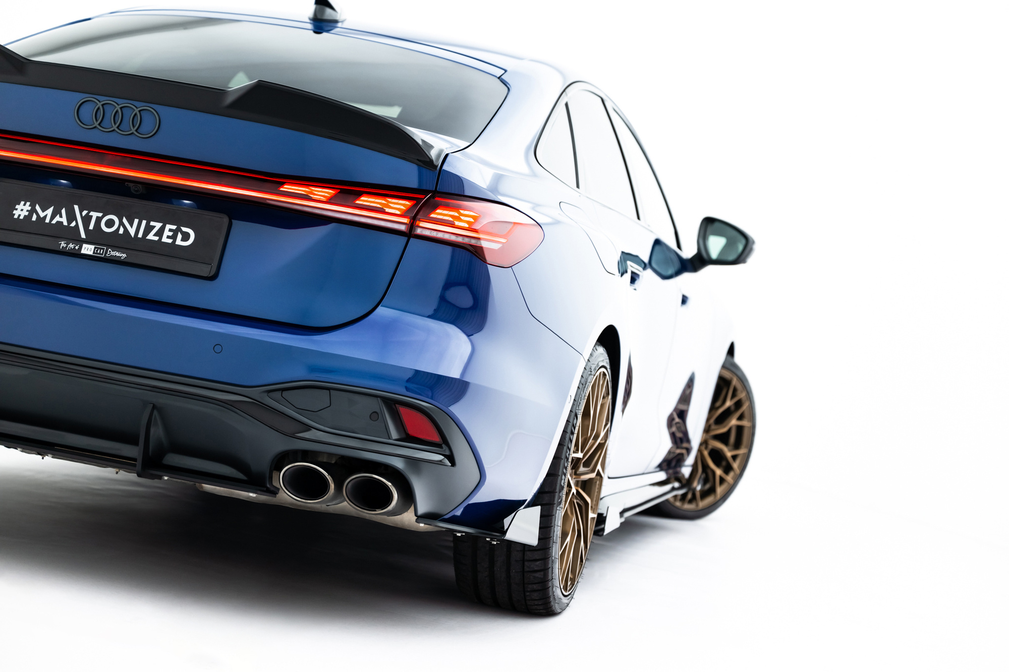 Street Pro Rear Side Splitters + Flaps Audi S5 Sedan / Avant B10