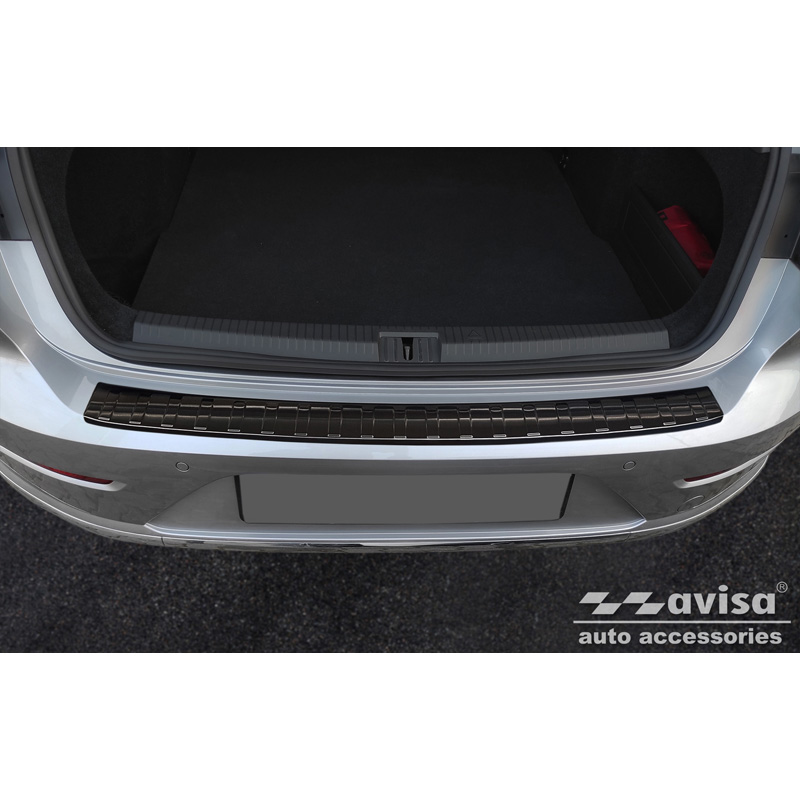 Black Stainless Steel Rear bumper protector  Volkswagen Arteon Shooting Brake incl. eHybrid 2020- 'Ribs'