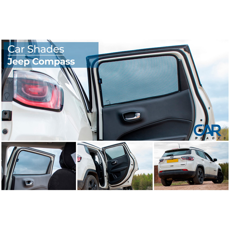 Set Car Shades (rear side doors)  Jeep Compass (MX) 2017- (2-pieces)