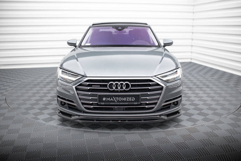 Voorspoiler Audi A8 D5 Maxton Glans Zwart