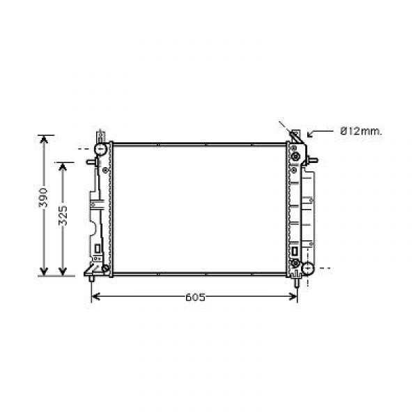 Radiator SAAB 9-3 98-03 500x350x42 2.0/2.3 +AC
