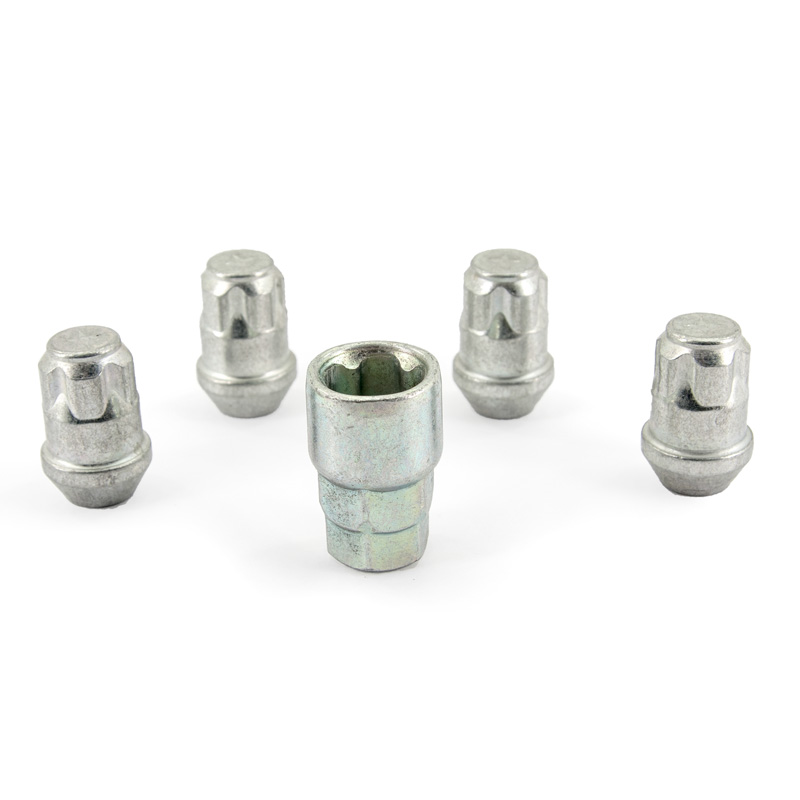 H&R Wheel lock set M12x1.25 Taper - 4 lock nuts incl. adapter