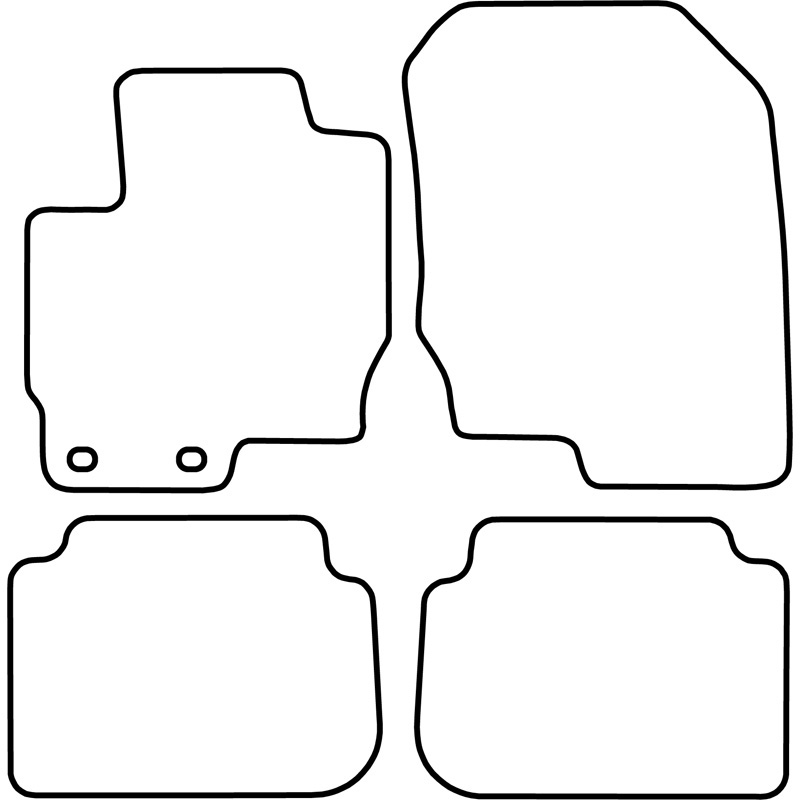 Set velour car mats  Mitsubishi Colt 2009- (inkl. heating)