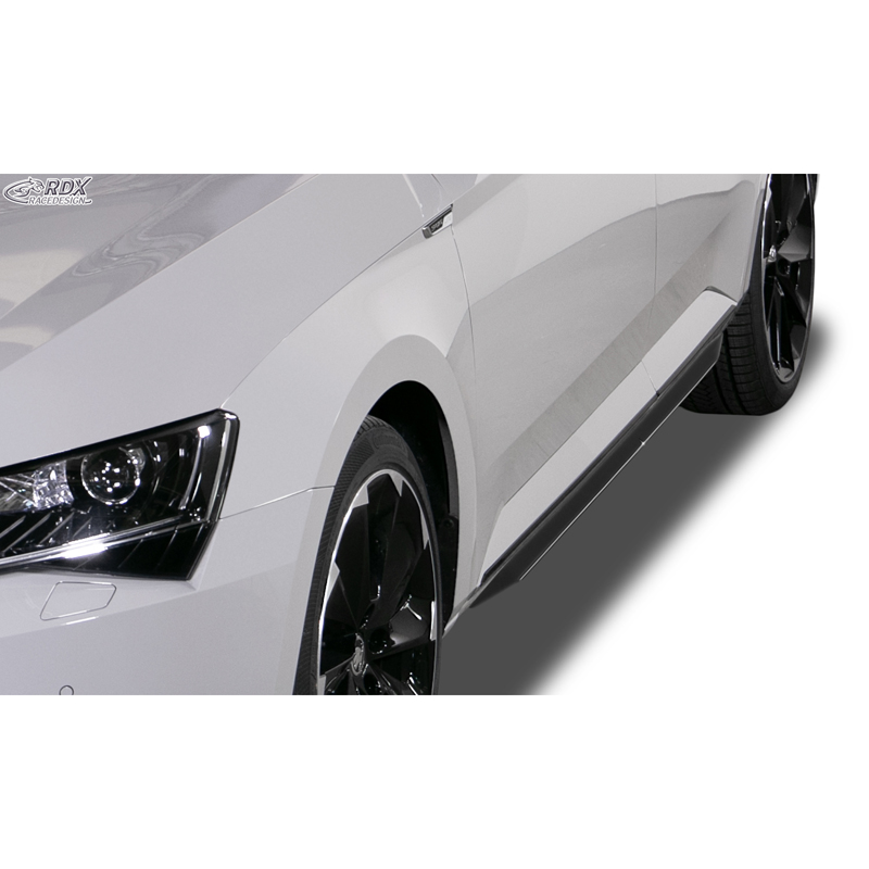 Side skirts 'Slim'  Skoda Superb 3V Sedan/Kombi 2015- (ABS glossy black)