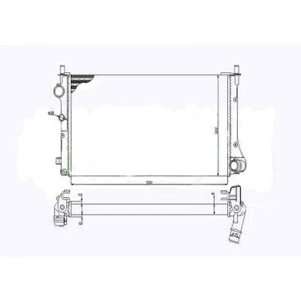 Radiator FIAT PANDA 03->> 580x322x34 1.3JTDM +/-AC
