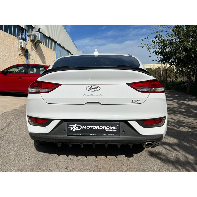 Trunk spoiler lip  Hyundai i30 III Fastback incl. N-Line 2017- (ABS Gloss black)