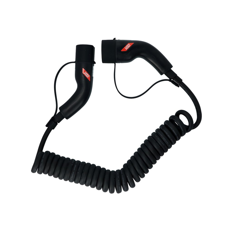 Câble de charge à spirale Carpoint pour véhicule électrique Type 2>2 32 AMP triphasé 6 mètres