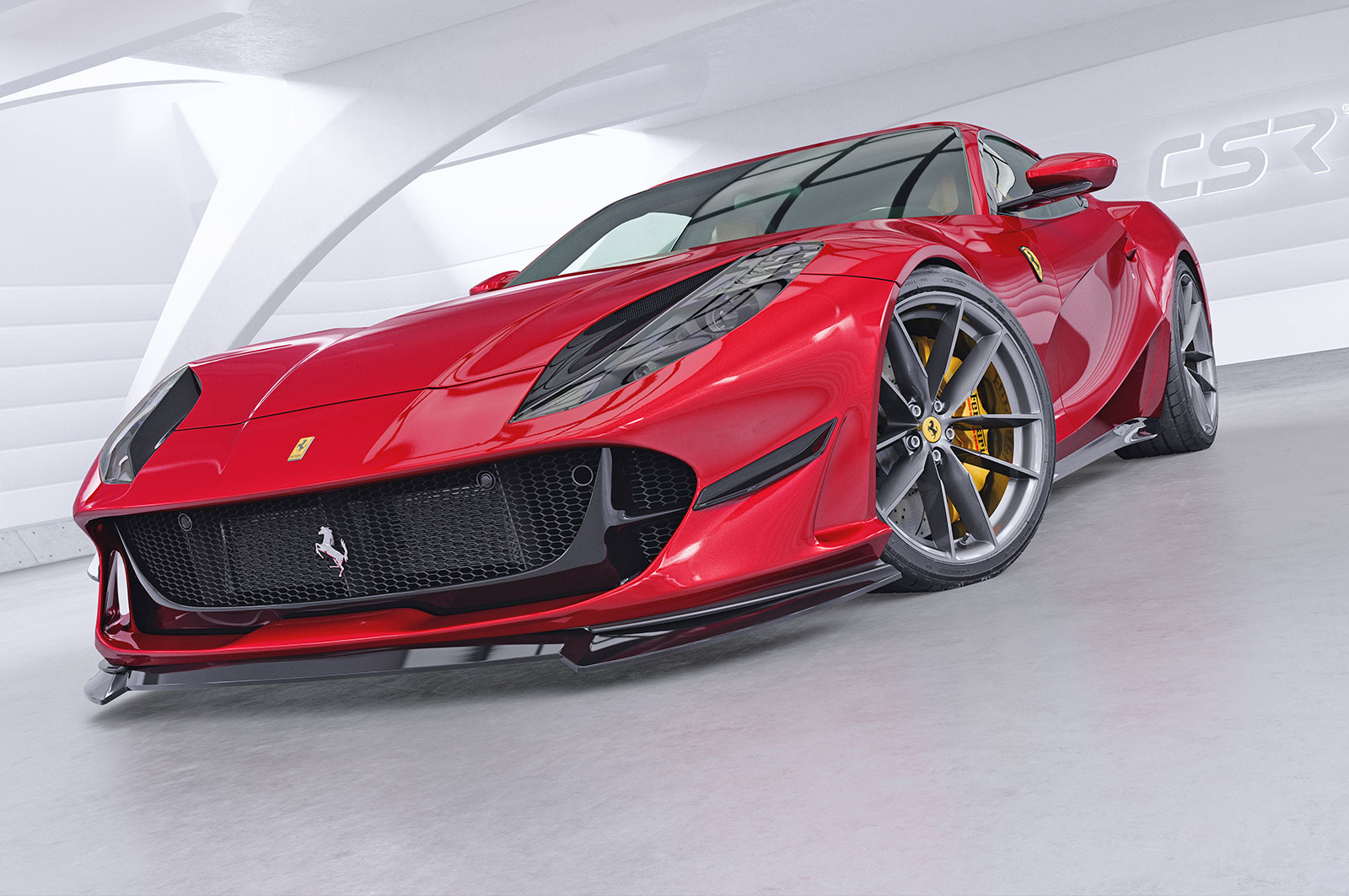 Canard voor Ferrari 812 Superfast / GTS CSR Glanzend Zwart