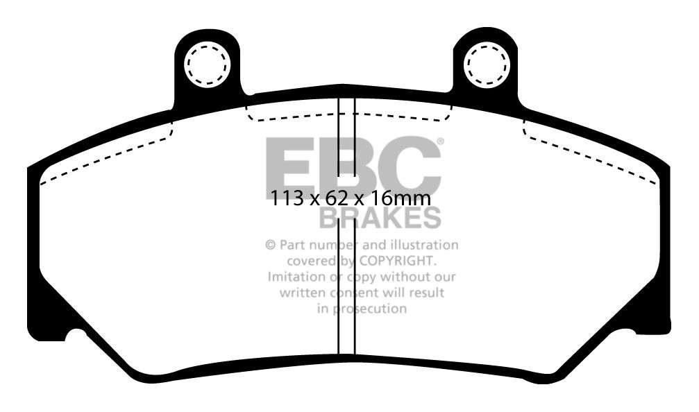 EBC Brakes VOLVO 740 2.4 D 87-92 Remblokken voorzijde greenstuff