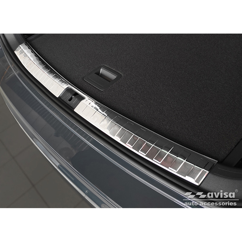 Stainless Steel Inner Rear bumper protector  Volkswagen Tiguan 2016-2020 & FL 2020-2024 'Ribs'
