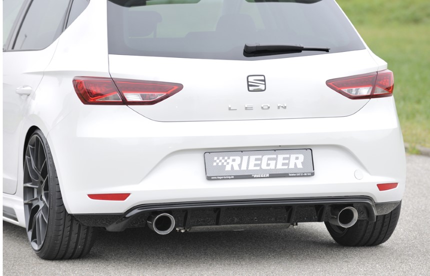 Diffuser Seat Leon F5 Rieger sportuitlaat links + rechts glans zwart