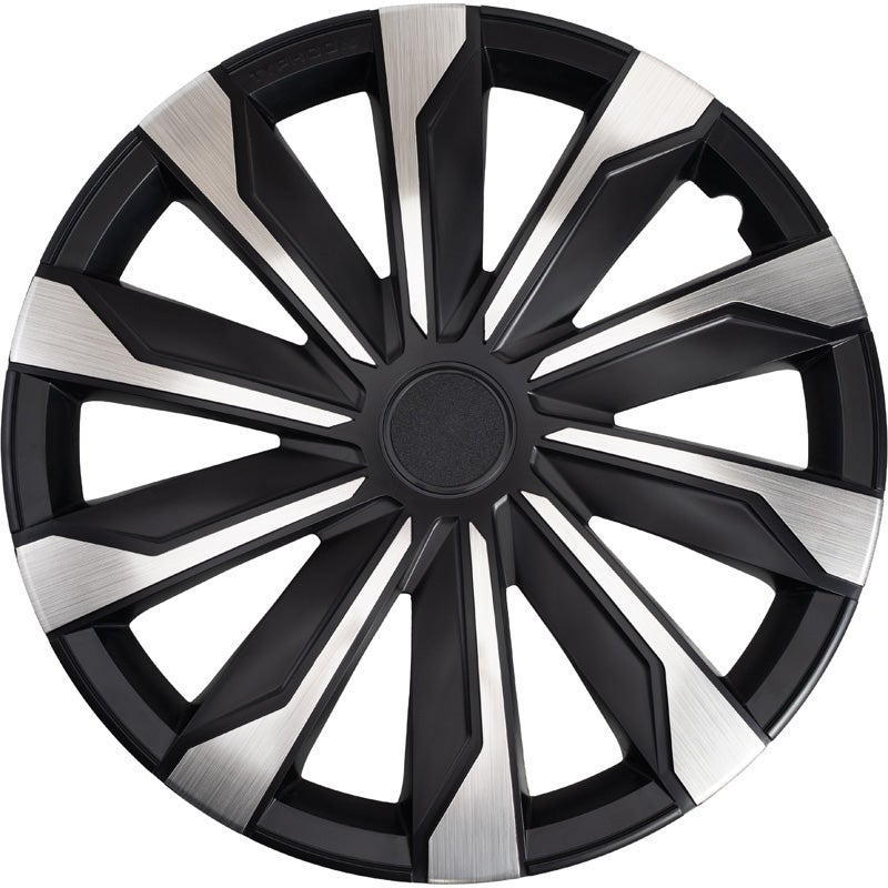 Set of 4 wheel covers Typhoon 16-inch alu/black