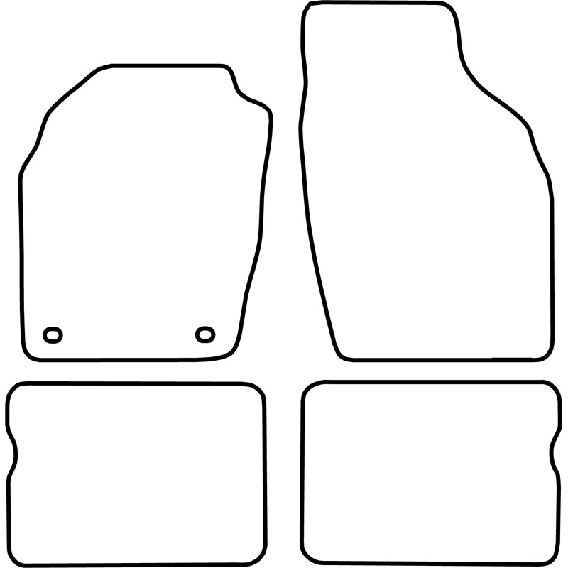 Set velour car mats  Opel Agila 2000-2002