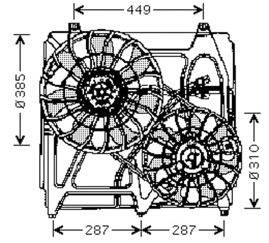 Radiator FAN KIA SORENTO 02-06 ALLE TYPE