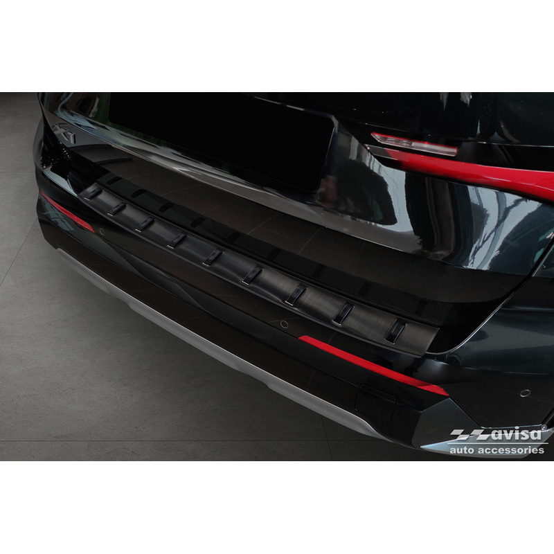 Black Stainless Steel Rear bumper protector  BMW X1 U11 / X1 U11 xLine 2022- 'STRONG EDITION'