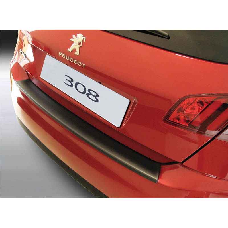 ABS Rear bumper protector  Peugeot 308 HB 5 doors 2014-2021 Black
