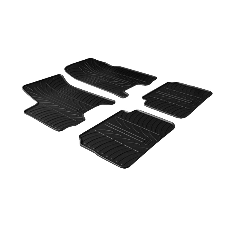 Rubber car mats set  Chevrolet Aveo 2006-2011 (T profile 4-pieces)