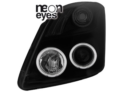 Koplampen Suzuki Swift 05-10 Angel eyes CCFL Zwart