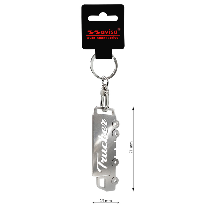 RVS sleutelhanger - Trucker/Truck