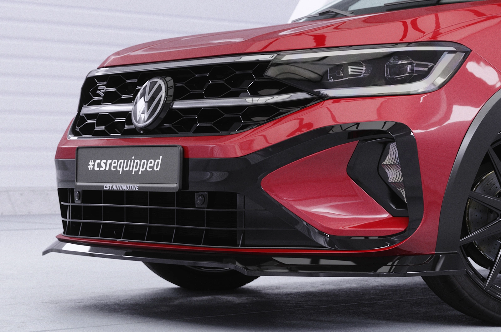 Voorspoiler VW Taigo (Typ CS) glans zwart