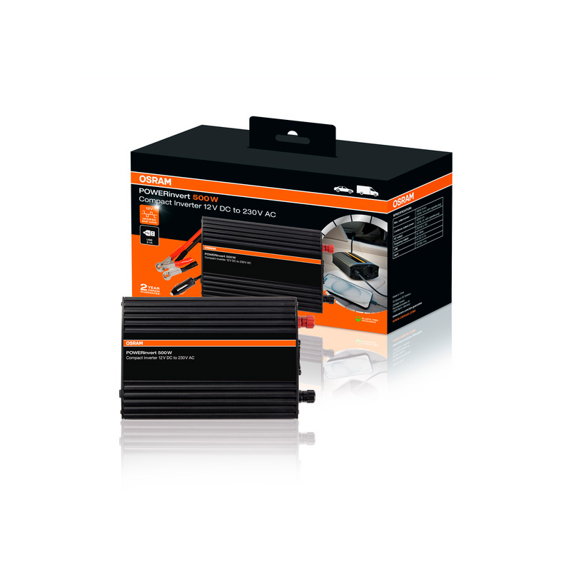 Osram POWERinvert Modified Sine Wave Inverter 12V DC 500W - Omvormer