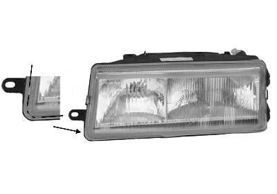 koplamp, Hella, H1+H1, links,-10/1995 Seat Toledo, 1991-1999