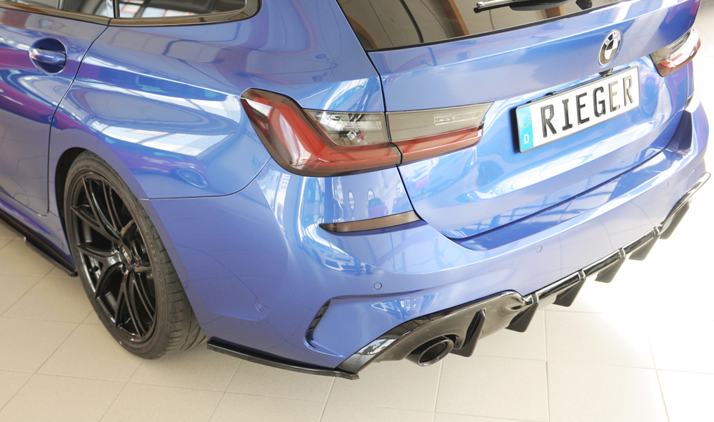 Zijdiffuser BMW 3 Serie M Pakket G20 G21 Rieger Glans Zwart