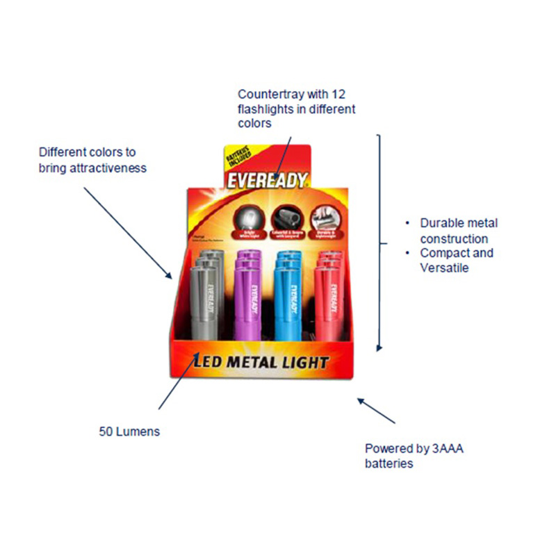Energizer Eveready Flash light Display 3AAA 12-pieces