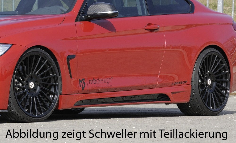 Zijskirts BMW 4 serie F32/F33/F36 M pakket Carbon look