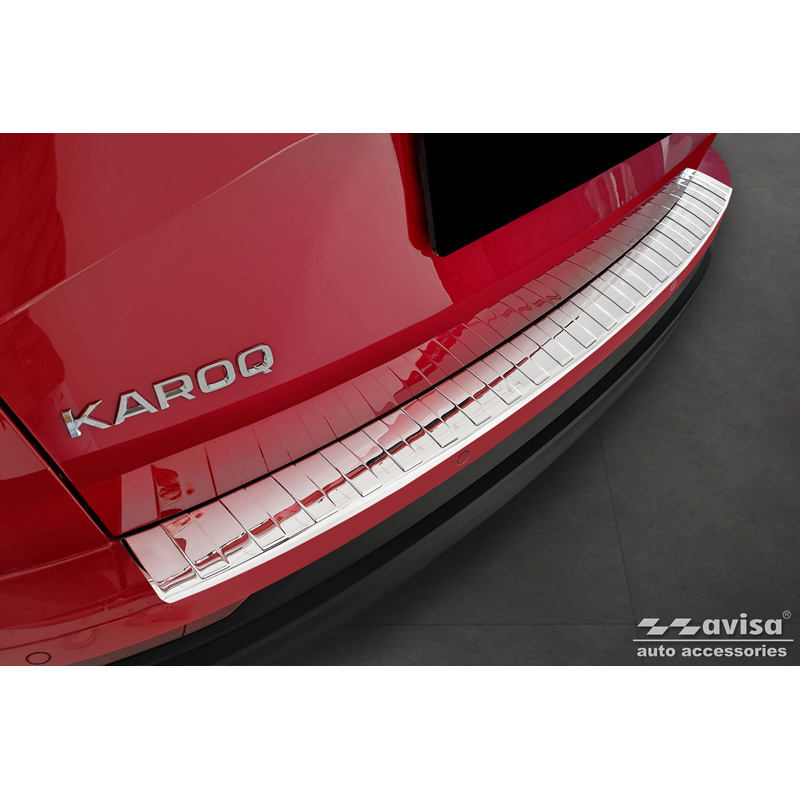 Chroom RVS Achterbumperprotector  Skoda Karoq Facelift incl. Sportline 2022- 'Ribs'