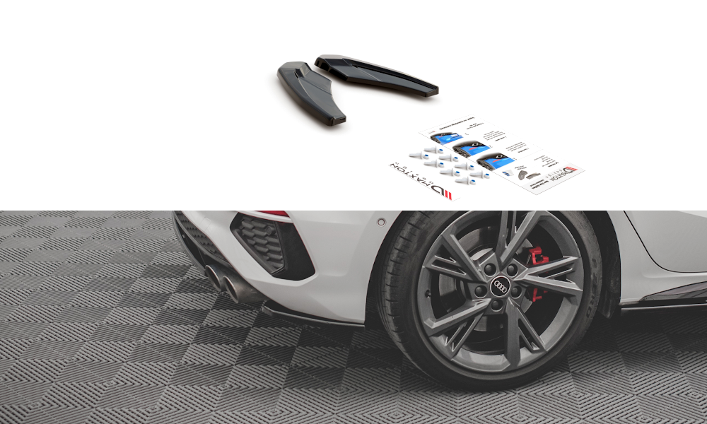 Achterzij Spoilers Audi S3 8Y Glanzend zwart V.1