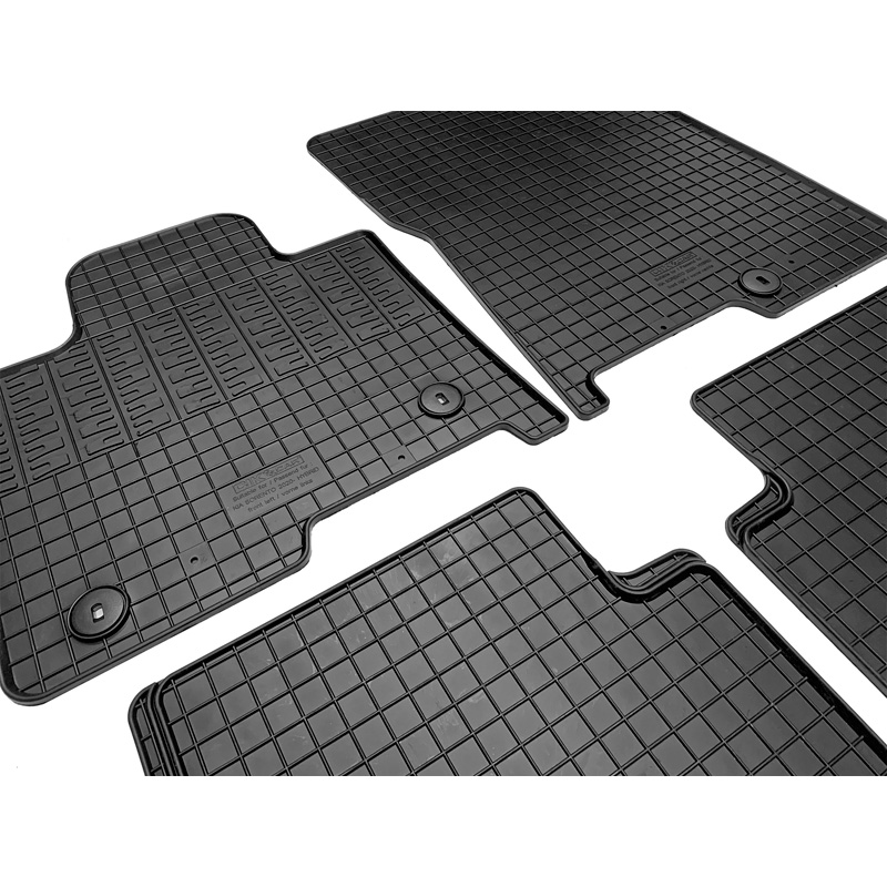 Rubber car mats set  Kia Sorento IV (MQ4) Hybrid 2020- (4-pieces + fixing system)