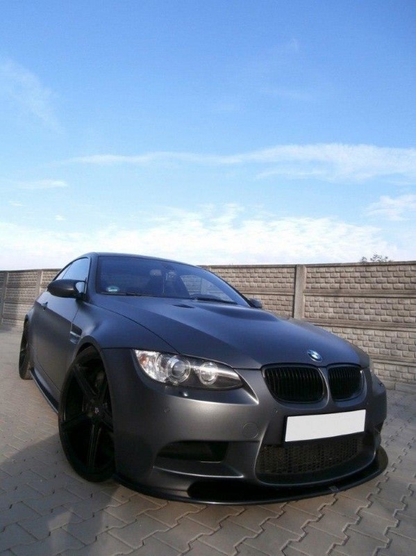 Voorspoiler BMW M3 E92 / E93 (Preface Model) Glanzend Zwart