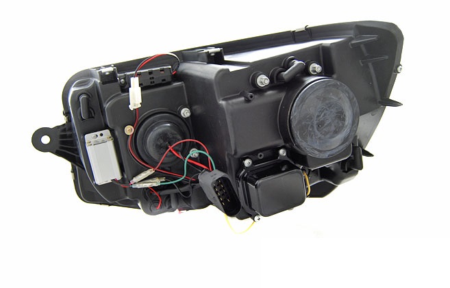 Headlights VW T6 Multivan/Transporter Tube DRL Black