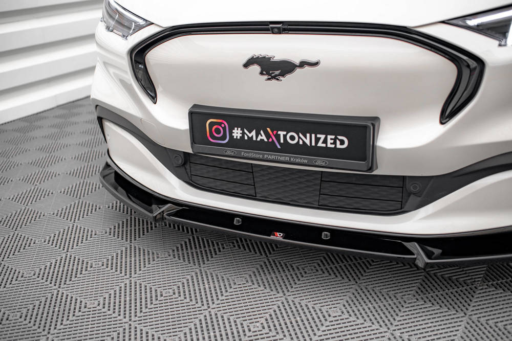 Voorspoiler V.1 Ford Mustang Mach-E Maxton Glans Zwart