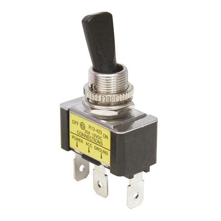 Schakelaar 'On/Off' Zwart 12V 20A