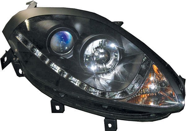 Koplampen Fiat Bravo 07-15 DRL Look Zwart