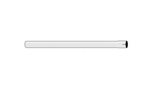 buis L=1000mm 3 inch (76,1mm) Simons RVS