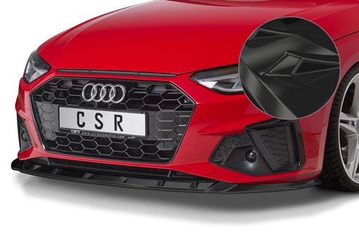 Voorspoiler Audi A4 B9 FL S-Line 2020-.. Glans Zwart