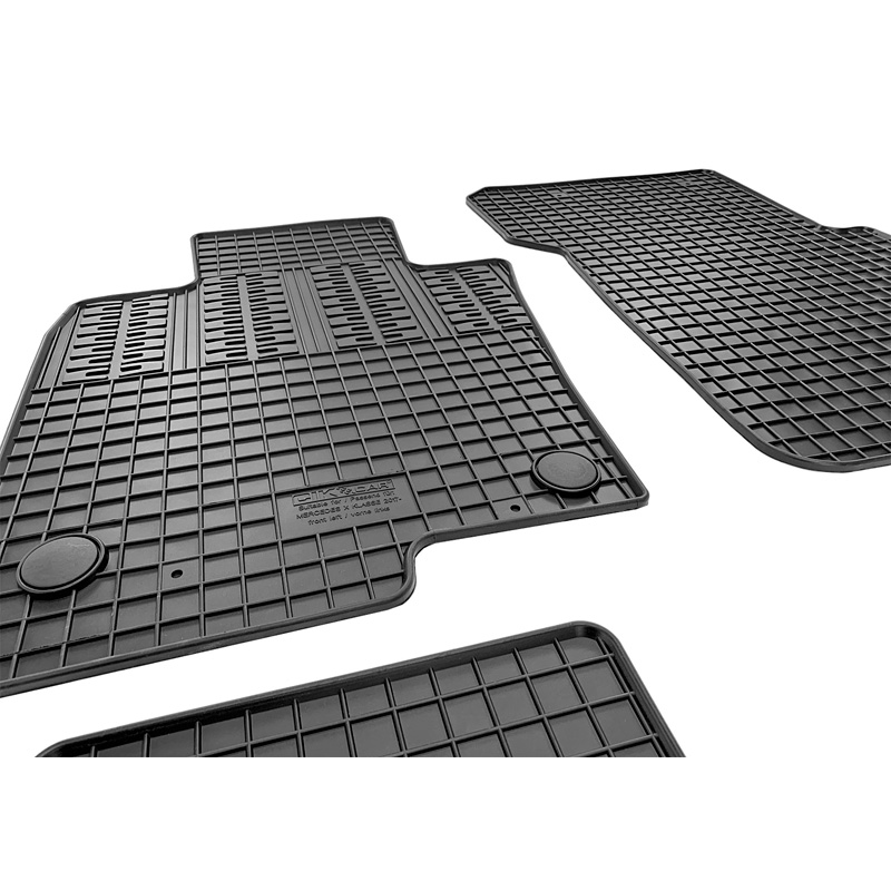 Rubber car mats set  Mercedes X-Class (W470) 2017-2020 (4-pieces + fixing system)