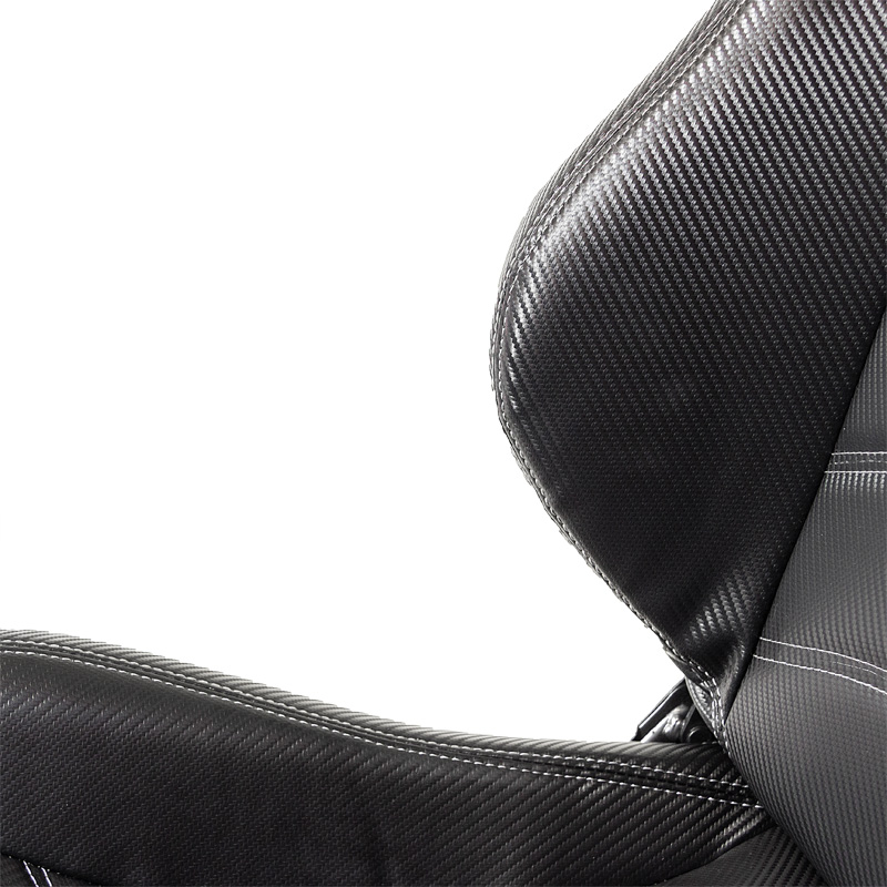 Sport seat 'Type Z' - Black Carbon-Look - Dual-side reclinable back-rest - incl. slides