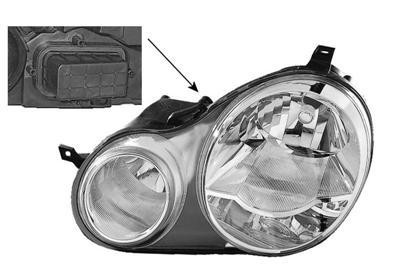 koplamp, H1+H7, elektr verstelb, incl stelmotortje, links VW Pol