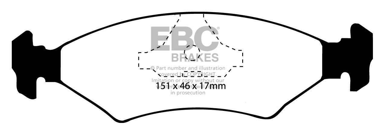 EBC Brakes TVR Chimaera 4.3 93-94 Remblokken voorzijde yellowstu