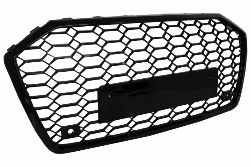 Grill Audi A6 S-Line C8 RS6 Look Glans Zwart