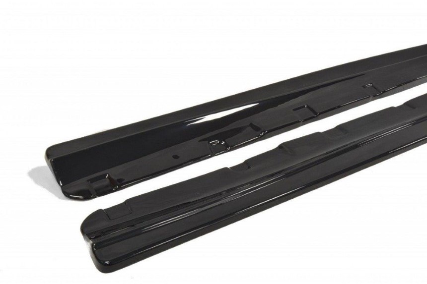 Zijskirts Mercedes C-klasse W204 Maxton Design glans zwart